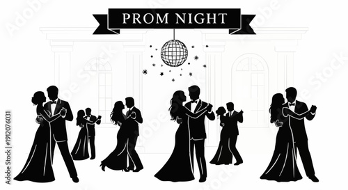 Vector ilustration of prom night 