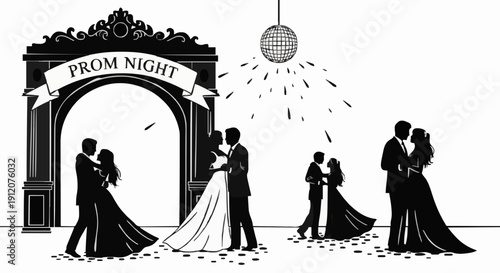 Vector ilustration of prom night 