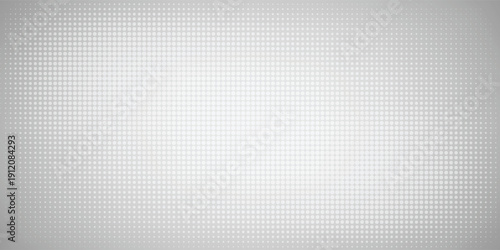 A subtle, stylish halftone pattern emerges against a light gray backdrop, showcasing a contemporary dot matrix design with delicate gradients and a seamless vector texture