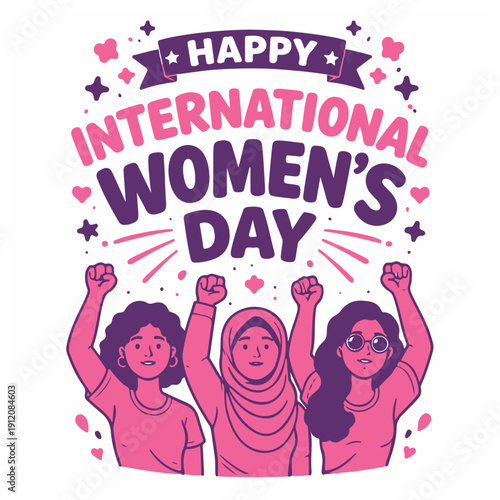 International Women’s Day Flyer Celebrating Empowerment, Equality and Women’s Rights
