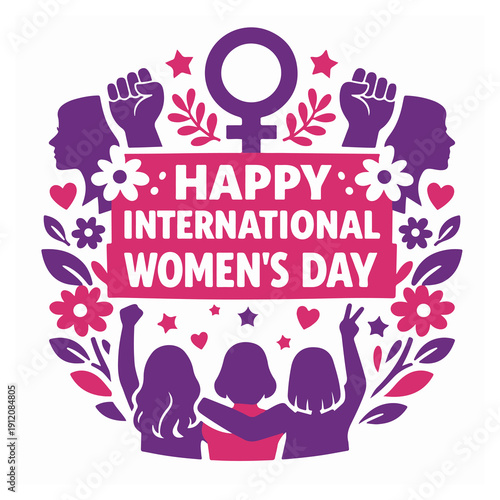 International Women’s Day Flyer Celebrating Empowerment, Equality and Women’s Rights