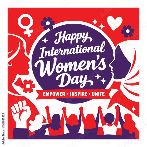International Women’s Day Flyer Celebrating Empowerment, Equality and Women’s Rights