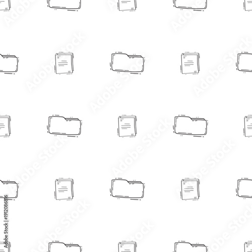 Doodle business plan seamless pattern, startup growth idea element background