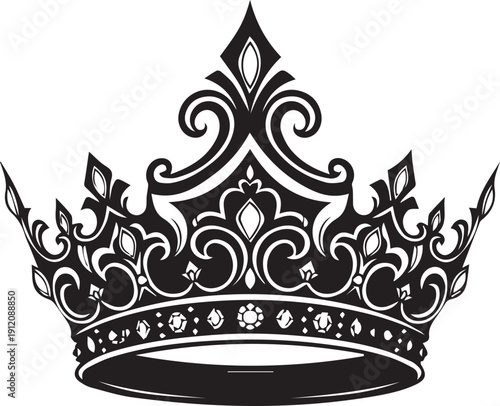 Silhouette of a royal crown jewel symbol