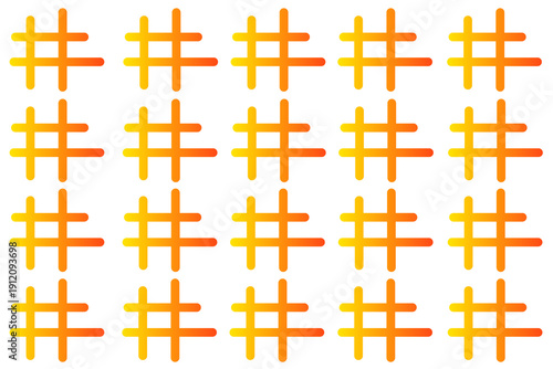 Modern abstract hashtag icon with smooth rounded edges and a purple-to-blue gradient design. Minimal, creative and clean symbol suitable for social media branding, digital marketing used