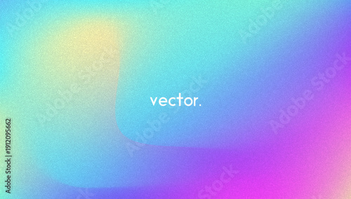 Noise Gradient Background. Abstract Grainy Bg In Pink, Purple And Blue Colors. Iridescent Hologram. Pearlescent Holographic Texture With Rainbow Foil. Modern Photo Wall With Soft Splash