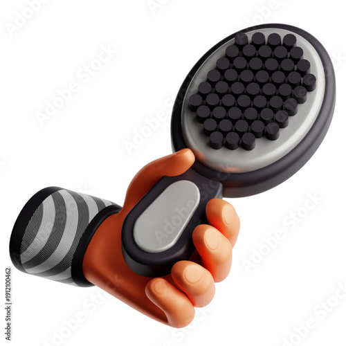 Hand Holding a Hairbrush for Styling and Grooming Hair