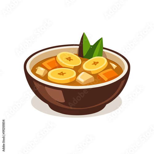 indonesia traditional food iftar banana compote kolak pisang