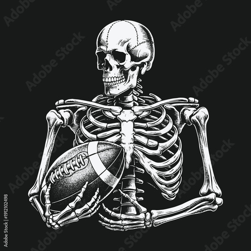 Skeleton Athlete: A Grim Reapers Grip on the Gridiron.