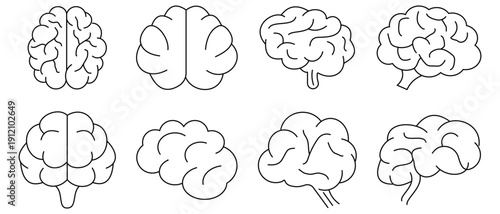 Human brain icon. Human mind process, human organ, emotions, central creativity, knowledge, mind refresh,  nervous system, brainstorming, idea, rain health. vector illustration. 