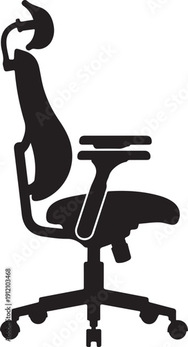 Modern office chair with adjustable height and ergonomic design for comfort and productivity vector