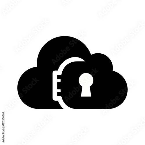 Cloud Security and Data Protection Icon.