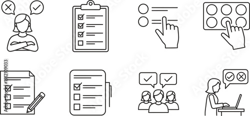 Business people communicating and making decisions with checklists