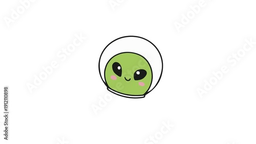Cute Alien Space Vector Animation
