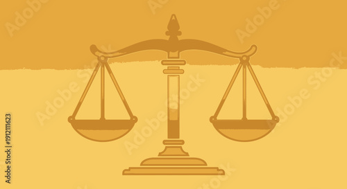 Golden scales of justice icon against dark blue background