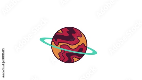 Abstract Rotating Planet Space Animation