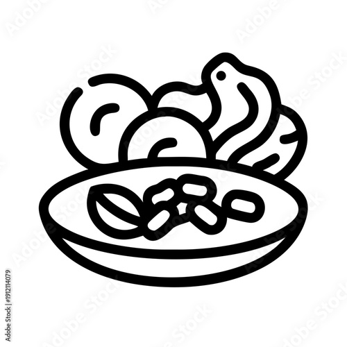 Delicious bowl of steaming hot noodles with fresh vegetables