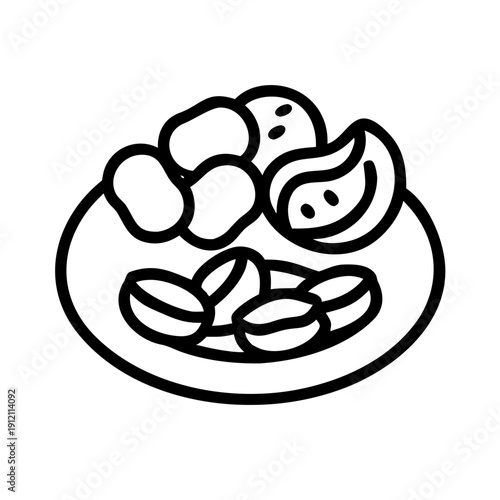 Delicious sushi on a plate with chopsticks