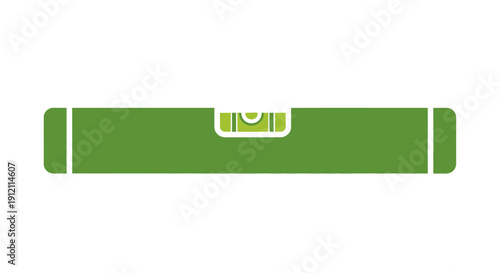 Green level tool isolated construction instrument on white background
