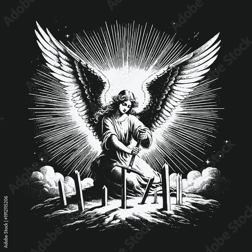 Angel of Determination: Planting Seeds of Hope in a Barren Land.