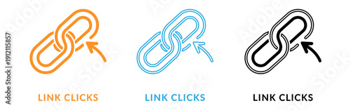 Link clicks icon variations