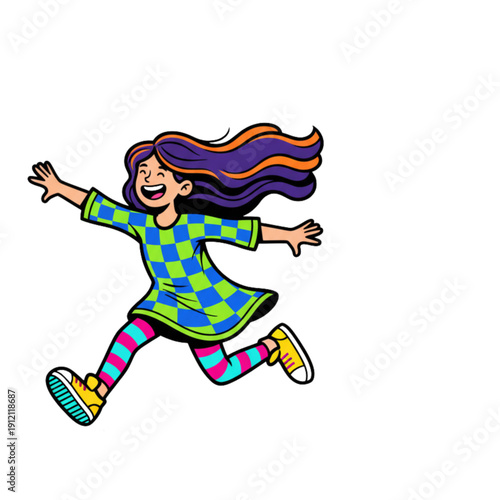 girl jumping in the air