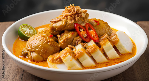 Opor Ayam with Tofu and Egg in Rich Coconut Curry Sauce – Authentic Indonesian Cuisine