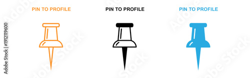 Colorful thumbtack icons