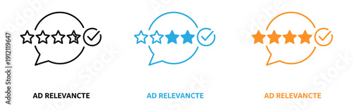 Ad relevance rating icons