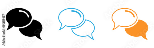 Colorful speech bubble icons