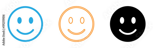 Smiley face emoticon variations