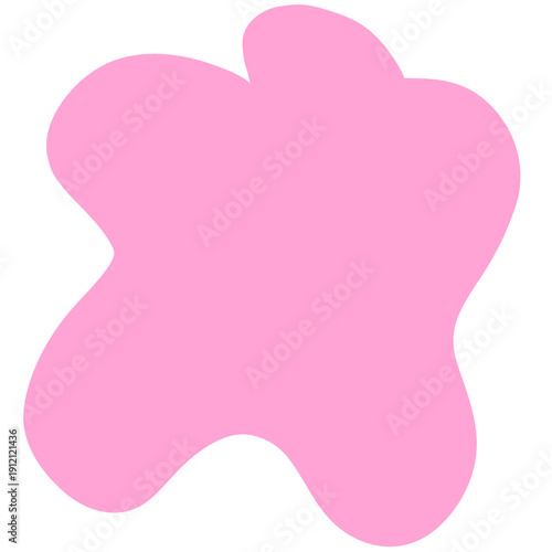 Abstract pink shape, minimalist aesthetic pastel fluid form for modern graphic design