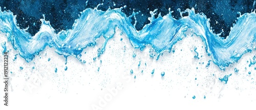 Songkran Dynamic Water Splash - Abstract Wave Motion