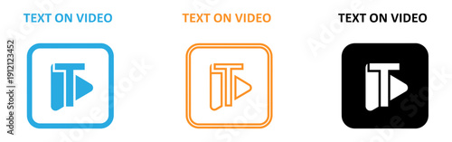 Play button icons in different colors