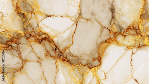 Beautiful white marble texture with gold veins pattern