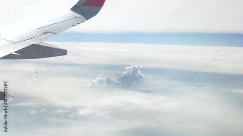 Wallpaper Mural Airplane Wing Above Clouds Aerial View Torontodigital.ca