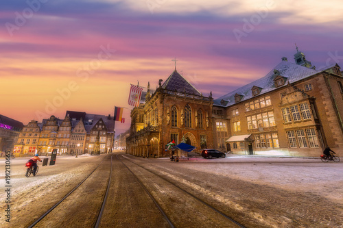 Wallpaper Mural Iconic landmarks from the center of Bremen Schnoor, , the Dom Cathedral and old town Torontodigital.ca