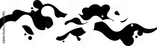 Abstract blotch shape. Liquid shape elements. Set of modern graphic elements. Fluid dynamical colored forms banner. Gradient abstract liquid shapes. Vector illustration.