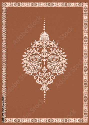 Wallpaper Mural Vector Hand made Traditional Peacock painting art  Torontodigital.ca