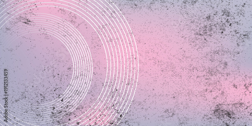 Abstract blue purple modern background with glowing line circle elements. Futuristic technology concept. Illustration