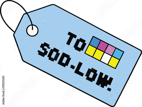 Pixel Art Too Slow Missed Deal Tag Flash Sale Alert,