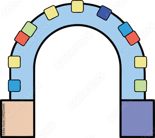 Pixel Art Neon Arch Product Showcase Ecommerce Promotion,