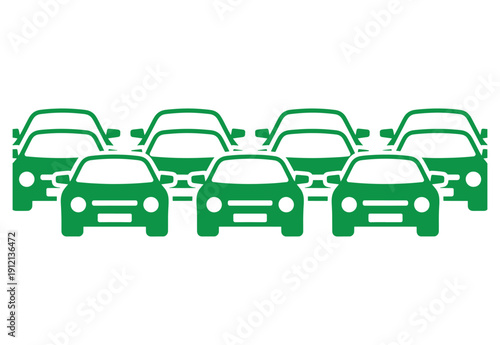 Cars icon set. Traffic jam , automobile, car, driving, transport. Auto symbol on white background - stock vector.