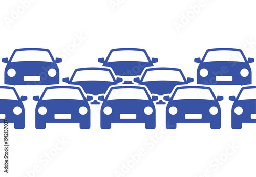Cars icon set. Traffic jam , automobile, car, driving, transport. Auto symbol on white background - stock vector.