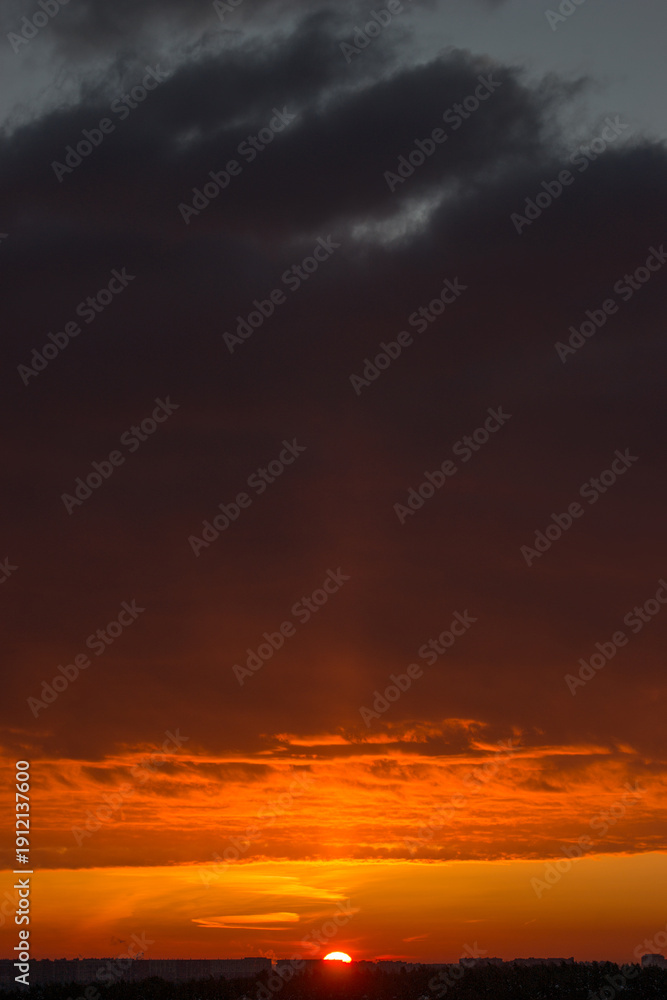 Fototapeta premium Sunrise sky, beautiful celestial landscape