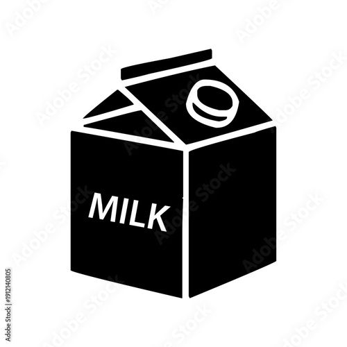 vector milk box and jar