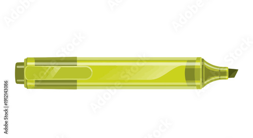 A yellow protractor measurement tool is viewed from the side on a plain white background