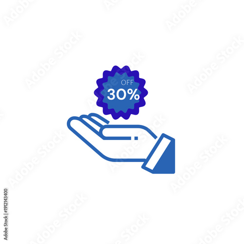 30 Percent Off Discount Icon Sale Badge