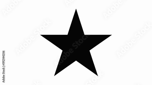 A black star symbol on a white background