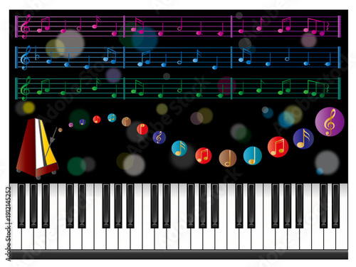 ピアノ■鍵盤と音符